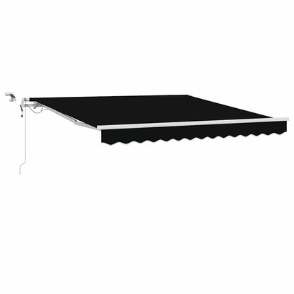 Tenda Retrattile Nero 300 x 250 cm Poliestere e Metallo