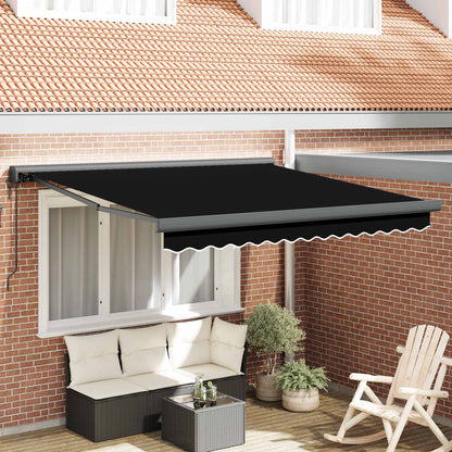 Tenda da Sole Nero 300 x 250 x 165 cm Poliestere e Alluminio