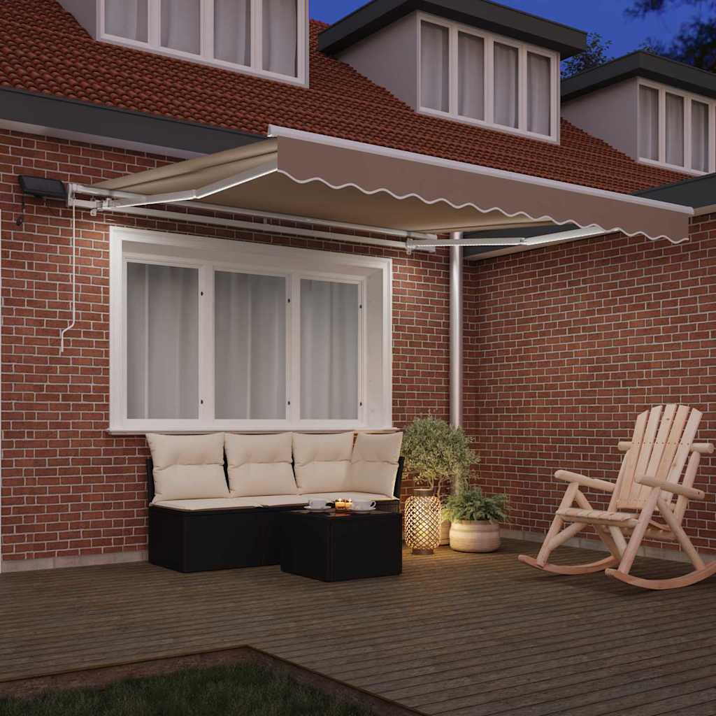 Tenda Retrattile con Beige 300 x 250 cm Tessuto