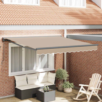 Tenda Retrattile Beige 300 x 250 cm Alluminio e Tessuto