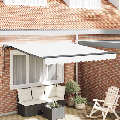 Tenda Retrattile Bianco 300 x 250 cm Poliestere e Acciaio