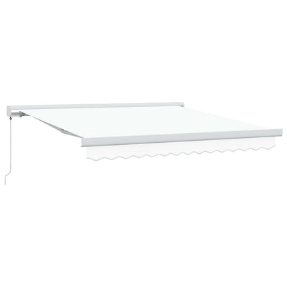 Tenda Retrattile Bianco 300 x 250 cm Tessuto e Metallo