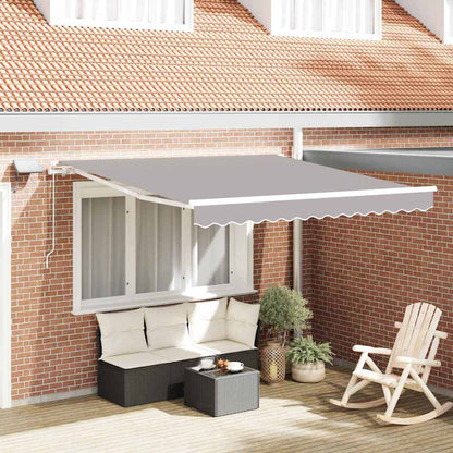 Tenda Retrattile Grigio chiaro 300 x 250 cm Tessuto e acciaio