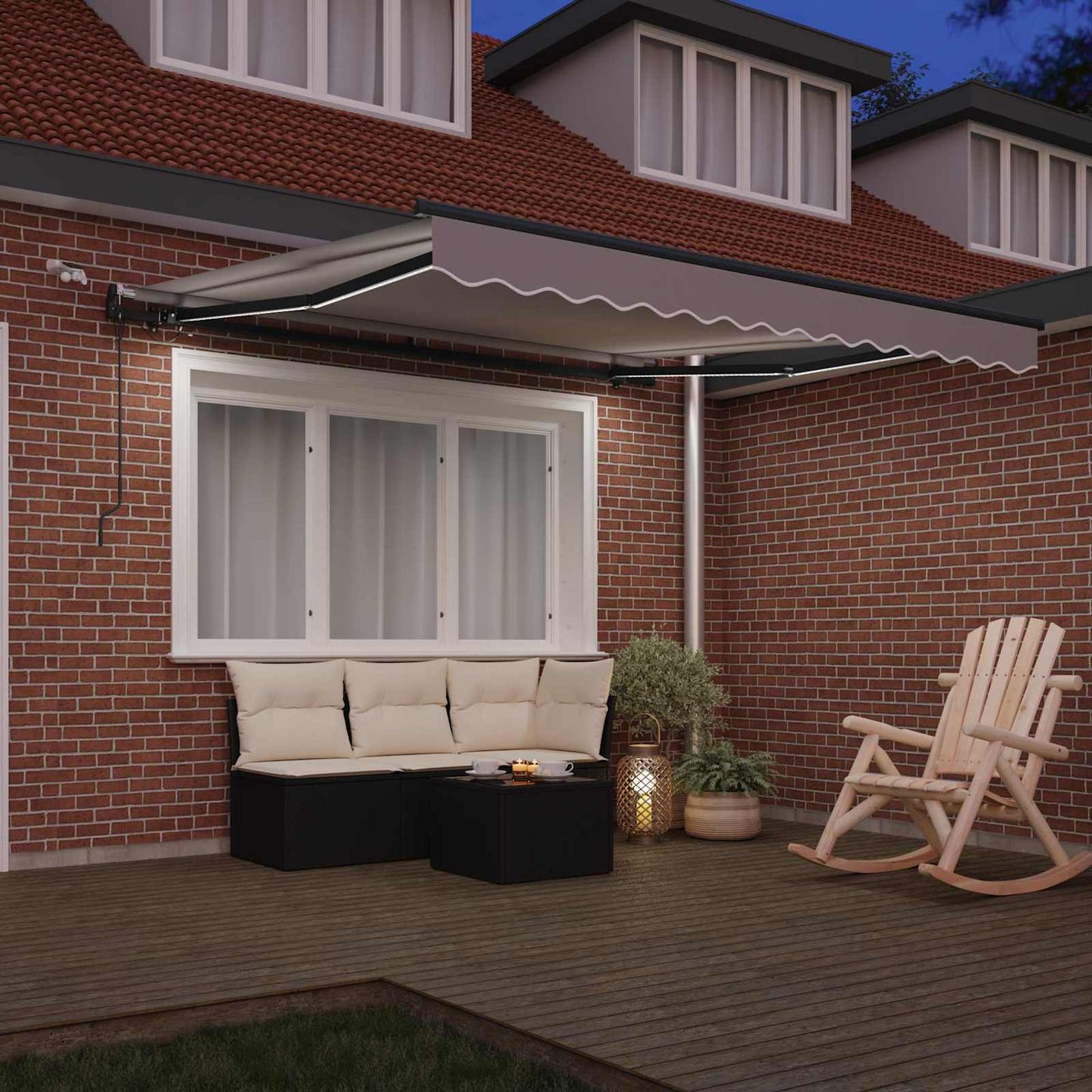 Tessuto per Tenda con Grigio chiaro 300 x 250 cm Poliestere