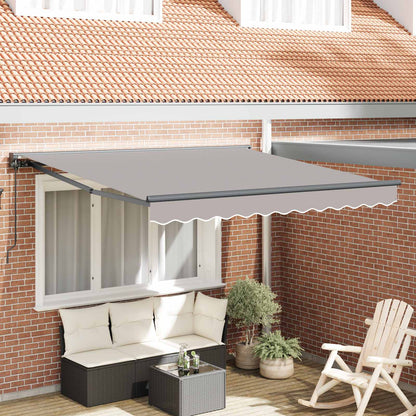 Tenda Retrattile Grigio chiaro 300 x 250 cm Alluminio e Tessuto