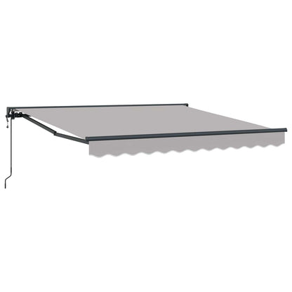 Tenda Retrattile Grigio chiaro 300 x 250 cm Alluminio e Tessuto