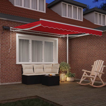 Tenda Retrattile Rosso 300 x 250 cm Tessuto e acciaio