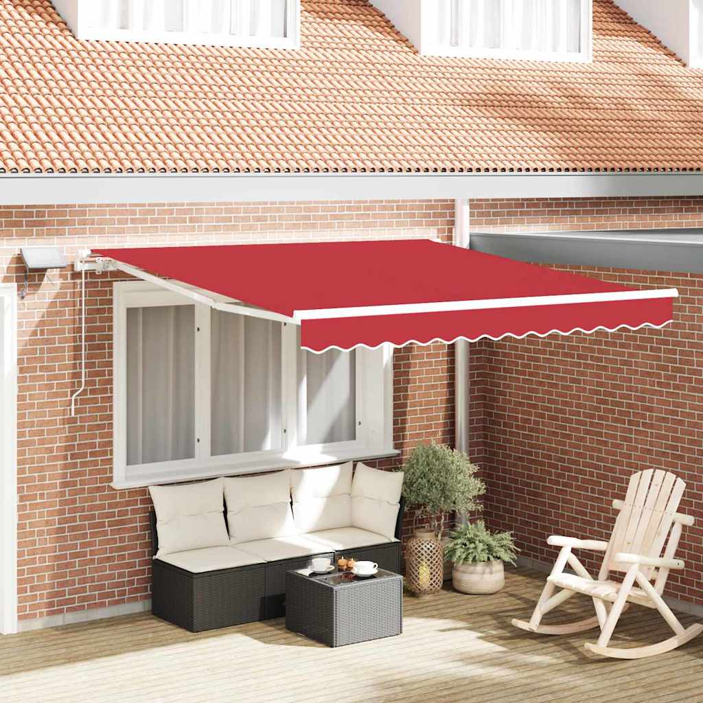 Tenda Retrattile Rosso 300 x 250 cm Tessuto e acciaio