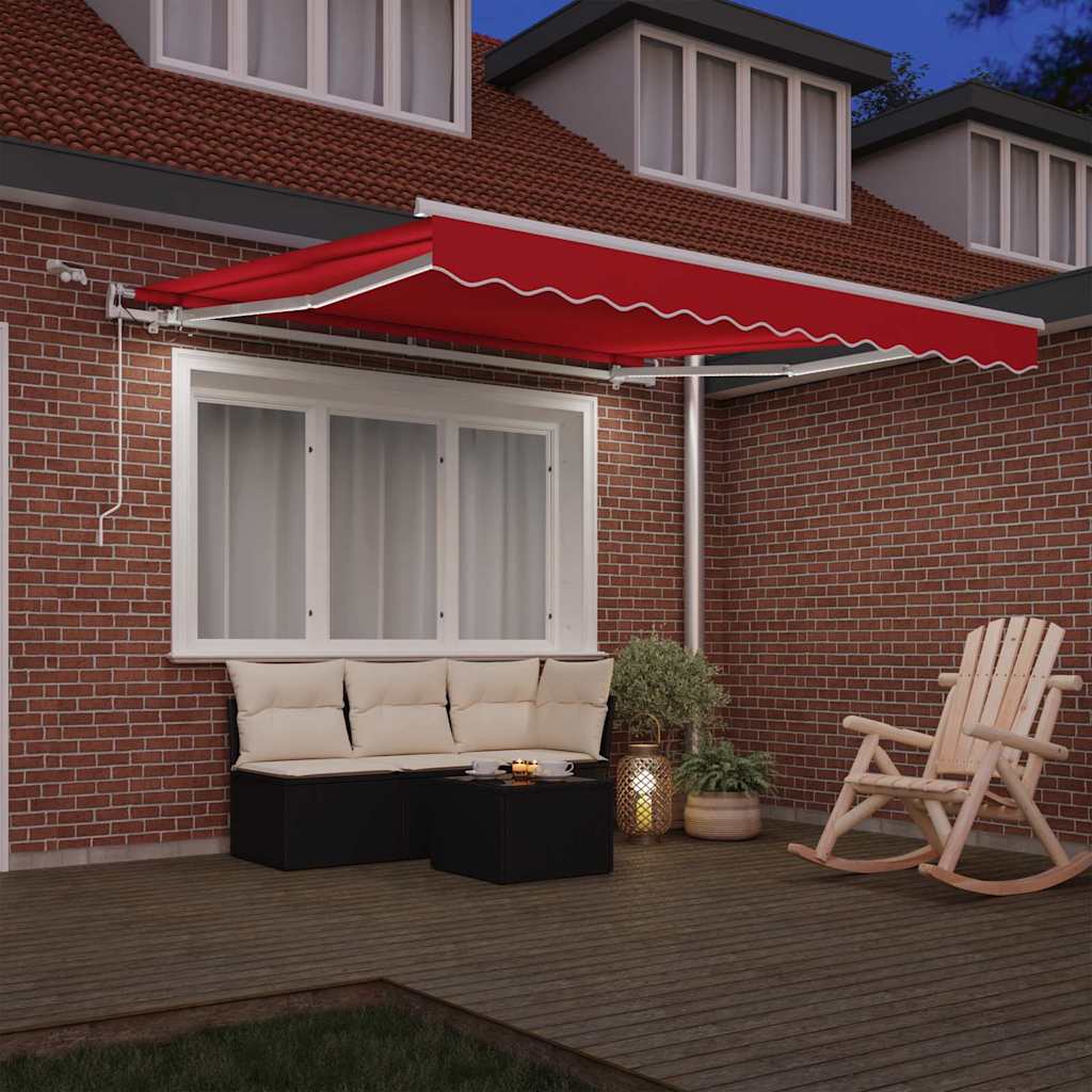 Tenda Retrattile Rosso 300 x 250 cm Poliestere e Metallo