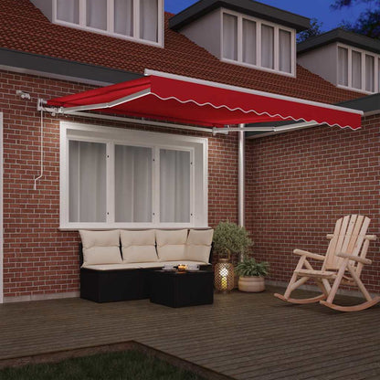 Tenda Retrattile Rosso 300 x 250 cm Poliestere e Metallo