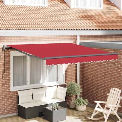 Tenda Retrattile Rosso 300 x 250 cm Tessuto e Alluminio
