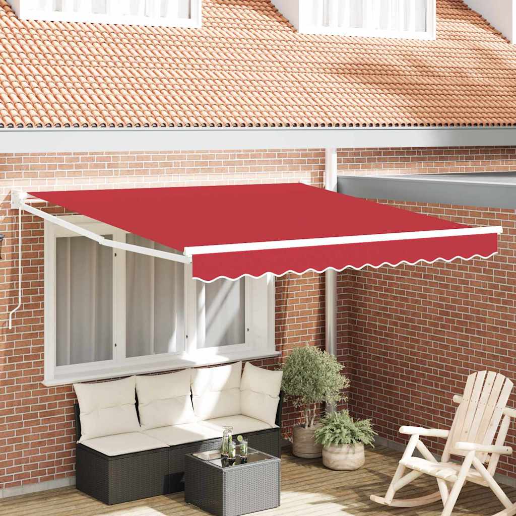 Tenda Retrattile Rosso 300 x 250 cm Poliestere e Alluminio