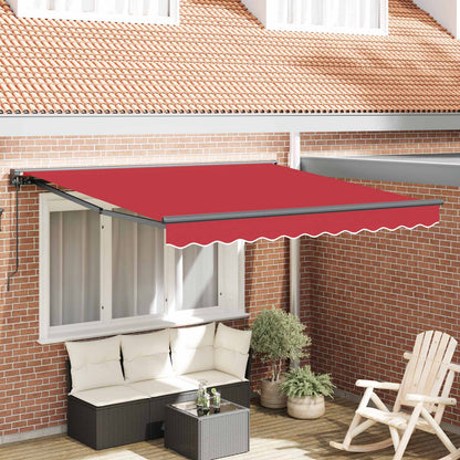 Tenda Retrattile Rosso 300 x 250 cm Alluminio e Tessuto