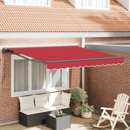 Tenda Retrattile Rosso 300 x 250 cm Alluminio e Tessuto
