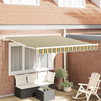 Tenda Retrattile Verde e giallo 300 x 250 cm Tessuto