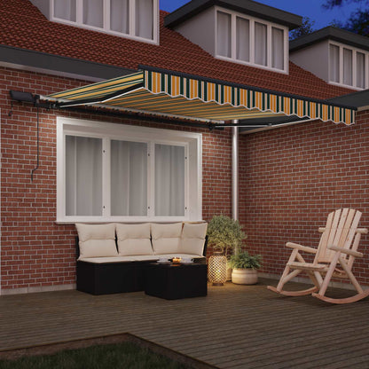 Tenda Retrattile Verde e giallo 300 x 250 cm Tessuto