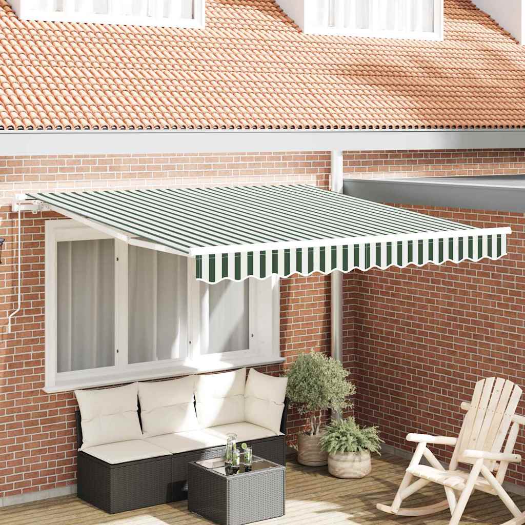 Tenda da Sole Verde e Bianco 300 x 250 x 165 cm Poliestere