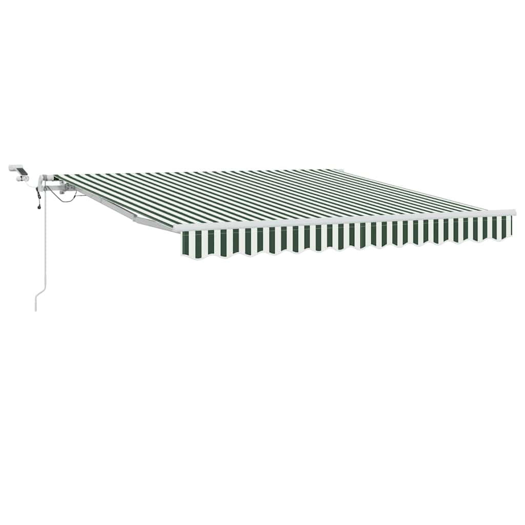 Tenda Retrattile Verde e Bianco 300 x 250 cm
