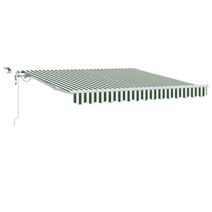 Tenda Retrattile Verde e Bianco 300 x 250 cm