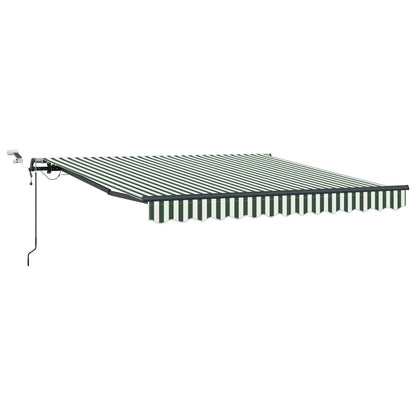 Tessuto per Tenda con Verde e Bianco 300 x 250 cm Poliestere