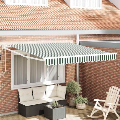 Tenda da Sole Verde e Bianco 300 x 250 x 165 cm Poliestere