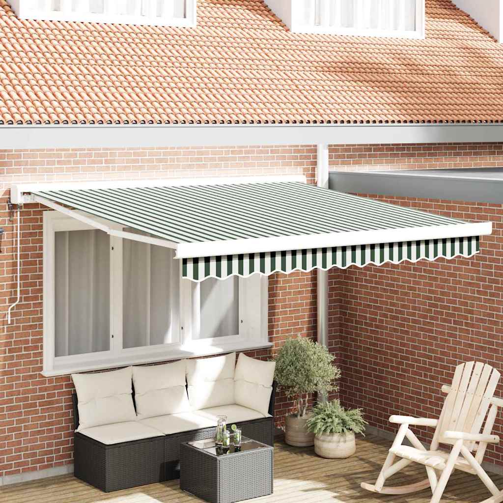 Tenda da Sole Verde e Bianco 300 x 250 x 165 cm