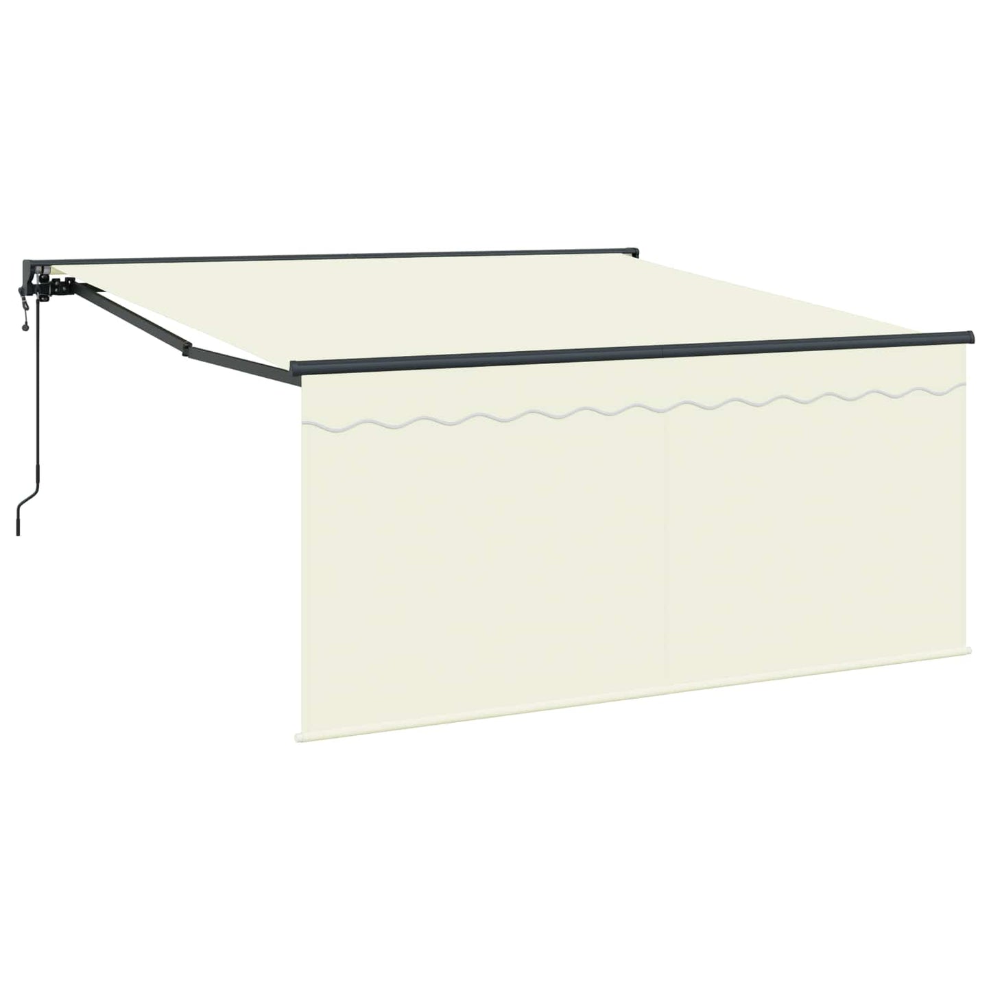 Tenda Retrattile Crema 350 x 250 cm Poliestere e Alluminio