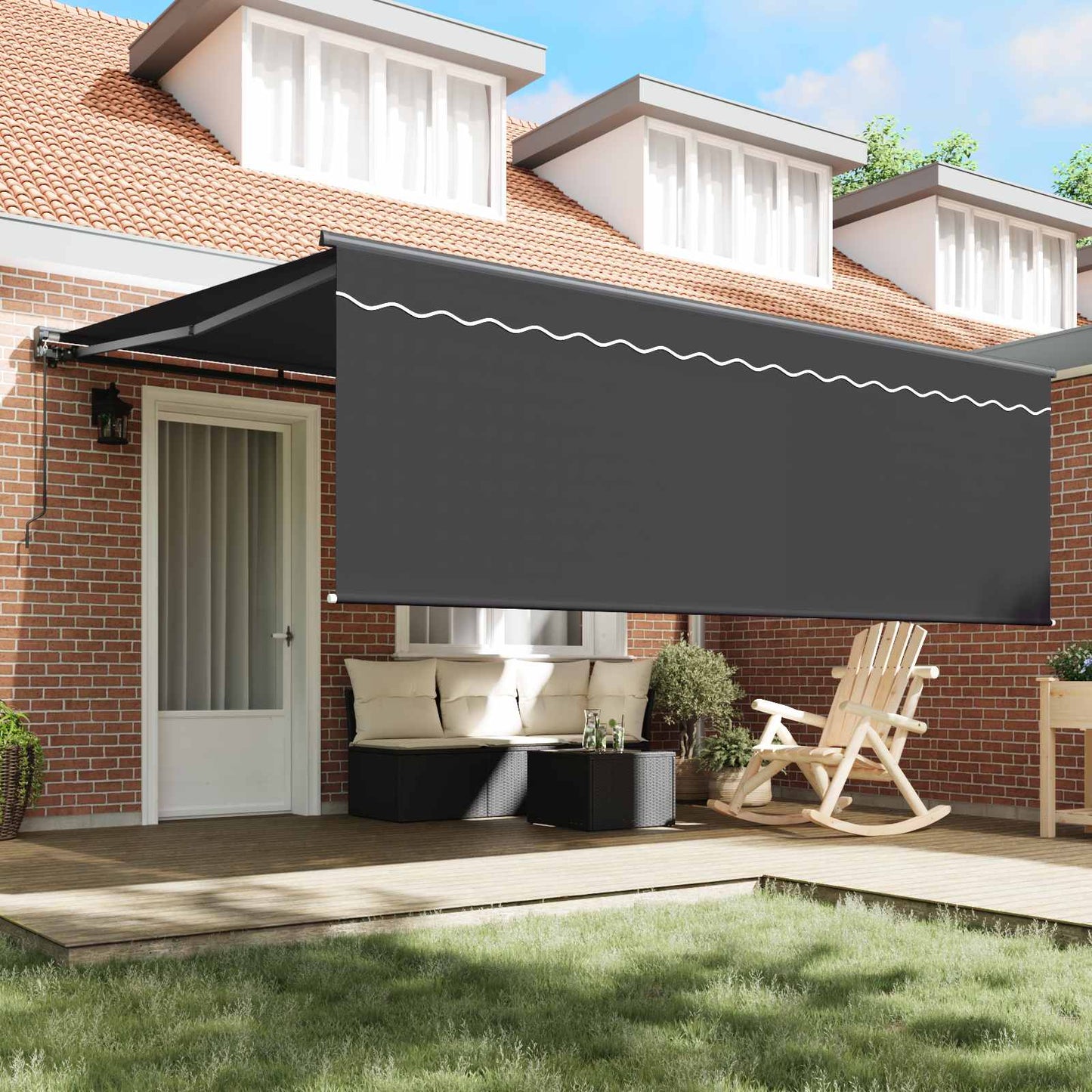 Tenda Retrattile Giallo e Bianco 350 x 250 cm
