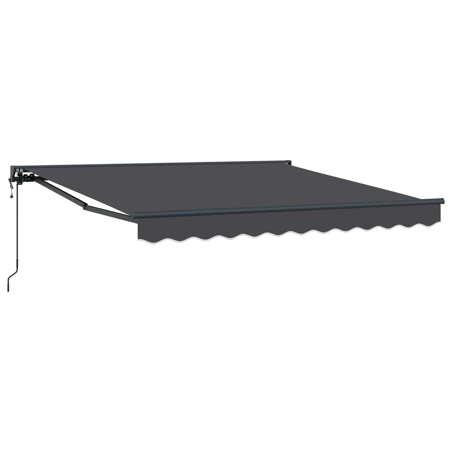 Tenda Retrattile Antracite 350 x 250 cm Alluminio e Tessuto