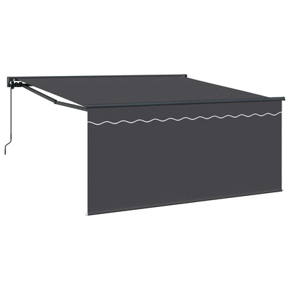 Tenda Retrattile Antracite 350 x 300 cm Poliestere e Alluminio