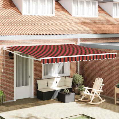 Tenda da Sole Rosso e Nero 350 x 250 x 165 cm Poliestere