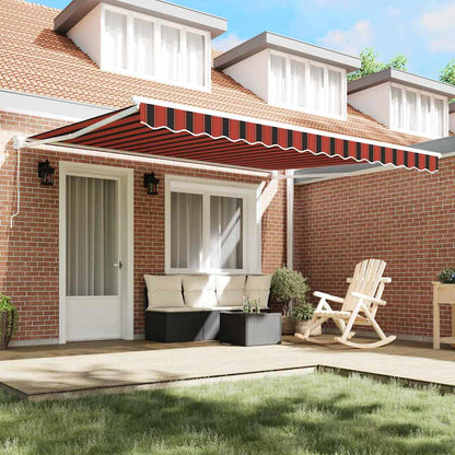 Tenda da Sole Rosso e Nero 350 x 250 x 165 cm Poliestere