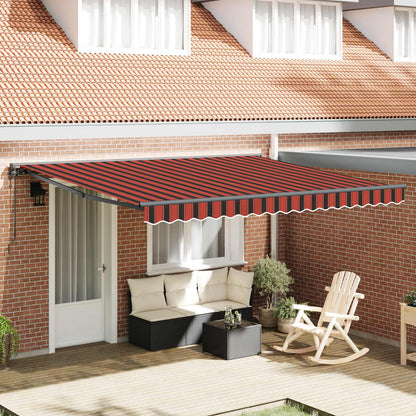 Tessuto per Tenda arancione e marrone 350 x 250 cm Poliestere