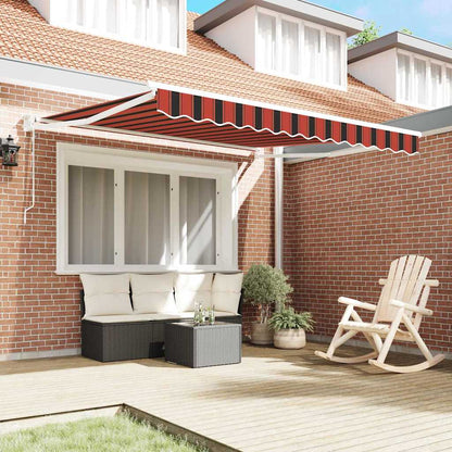 Tenda da Sole Arancione e Marrone 350 x 250 x 165 cm Poliestere