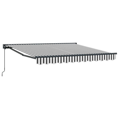 Tenda Retrattile Antracite e Bianco 350 x 250 cm