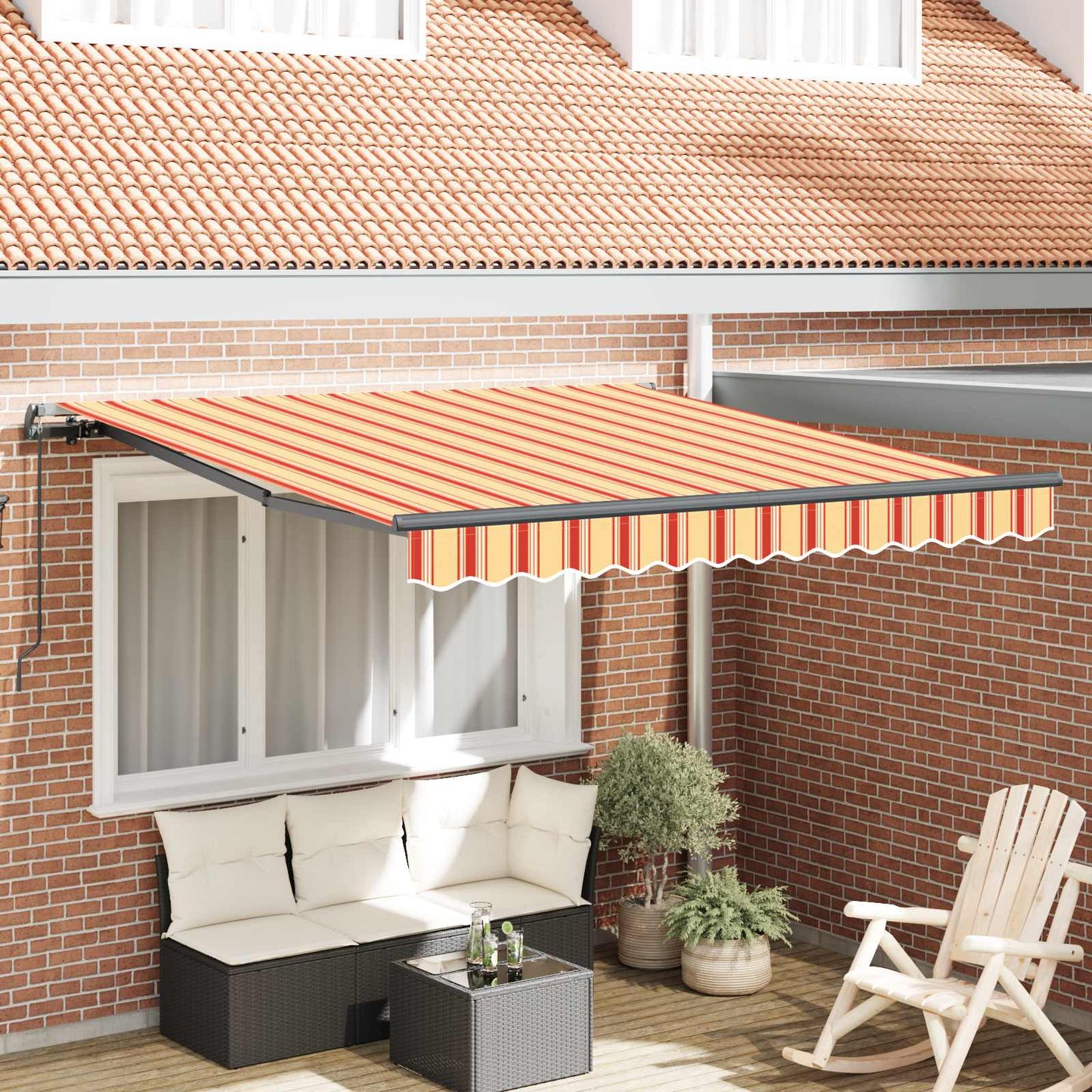Tenda Retrattile Giallo e Arancione 350 x 250 cm