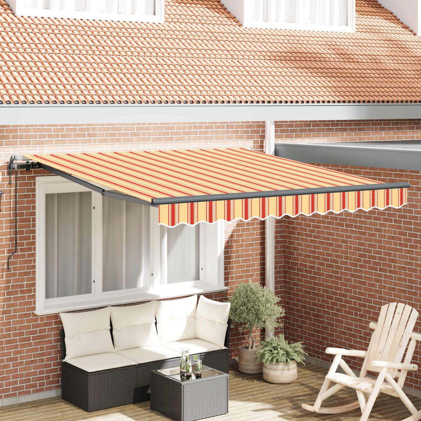 Tenda Retrattile Giallo e Arancione 350 x 250 cm