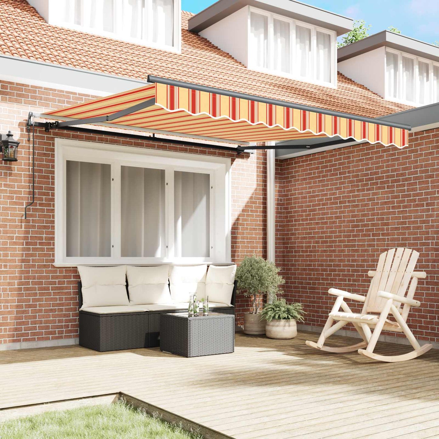 Tenda Retrattile Giallo e Arancione 350 x 250 cm