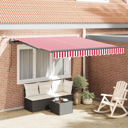Tessuto per Tenda con Rosso e Bianco 350 x 250 cm Poliestere