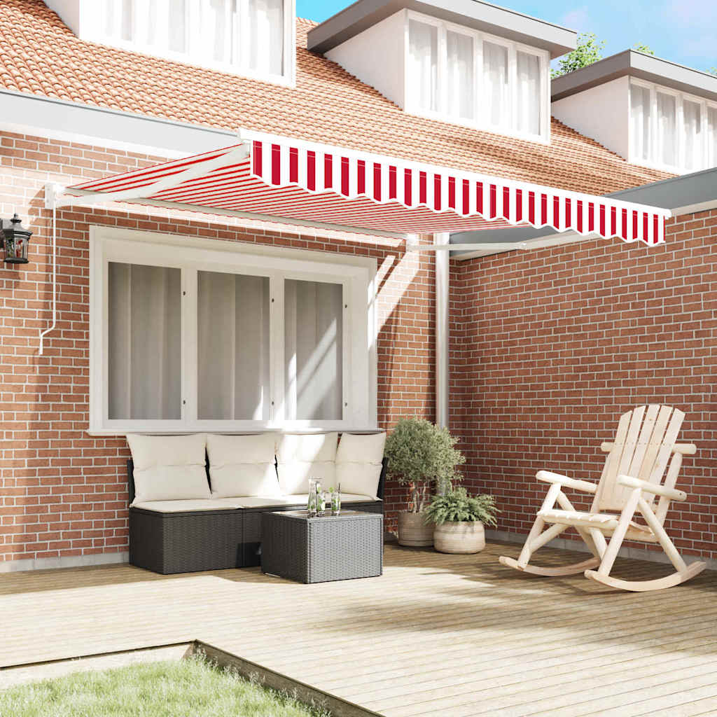 Tenda Retrattile Rosso e Bianco 350 x 250 cm