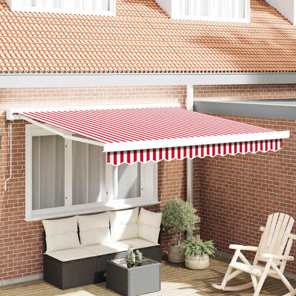 Tenda da Sole Rosso e Bianco 350 x 250 x 165 cm