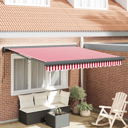 Tenda da Sole Rosso e Bianco 350 x 250 x 165 cm