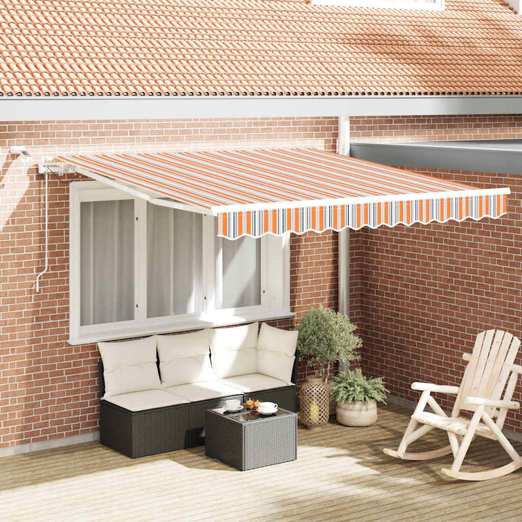 Tenda Retrattile Multicolore 350 x 250 cm Poliestere e Metallo
