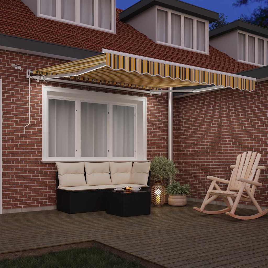 Tenda Retrattile Multicolore 350 x 250 cm Poliestere e Metallo