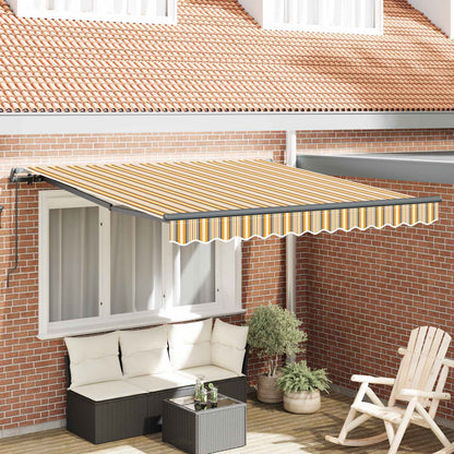 Tenda Retrattile Multicolore 350 x 250 cm Poliestere e Acciaio