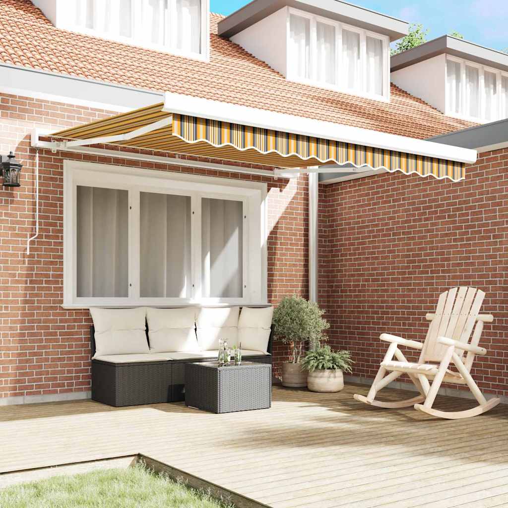 Tenda Retrattile Multicolore 350 x 250 cm Tessuto e Metallo