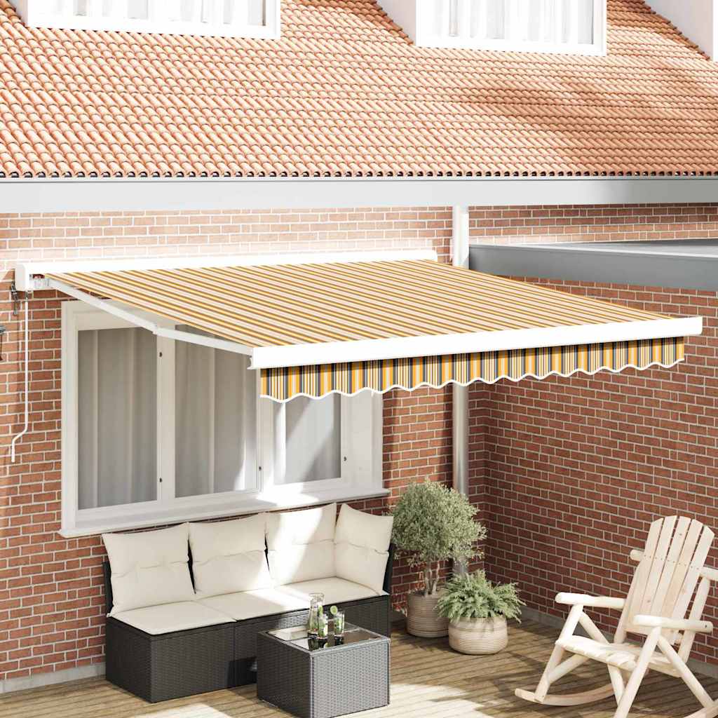 Tenda da Sole Multicolore 350 x 250 cm Poliestere e Alluminio