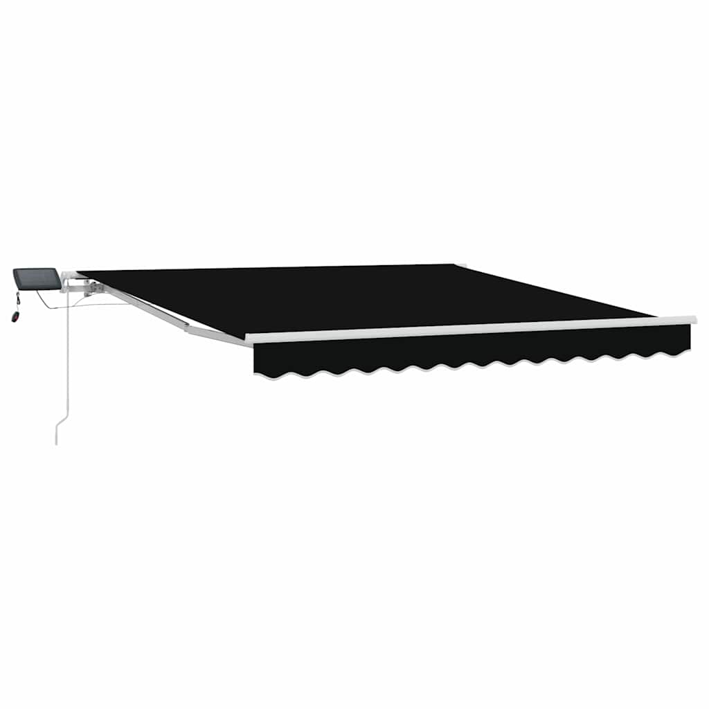 Tenda Retrattile Nero 350 x 250 cm Tessuto e acciaio