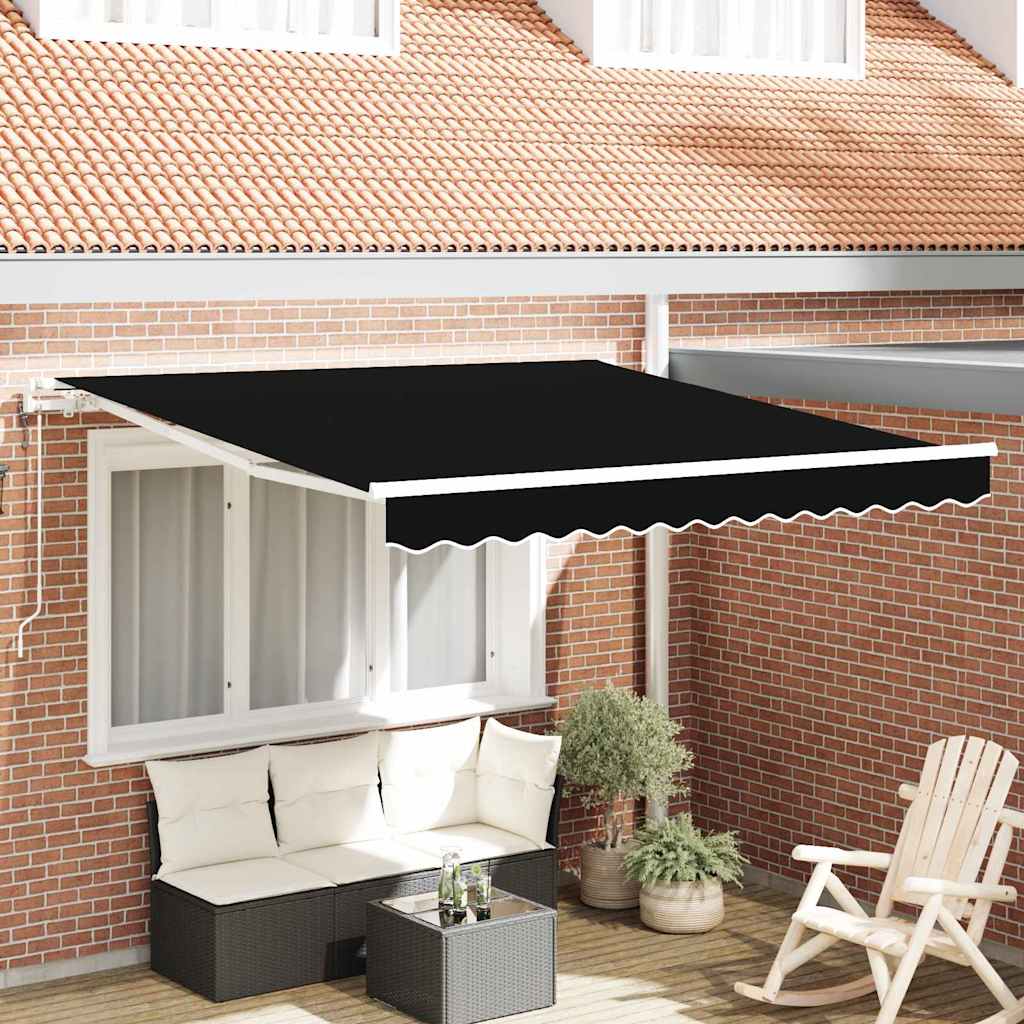 Tettuccio Elettrico Retrattile Nero 350 x 250 cm