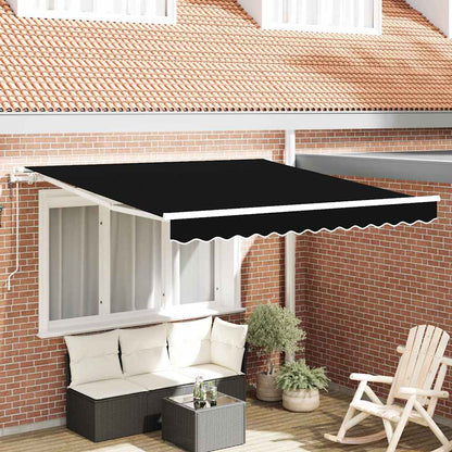 Tettuccio Elettrico Retrattile Nero 350 x 250 cm